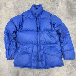 VTG Class 5 Men's Down Mountaineering Puffer Jacket Blue Retro Marty Mcfly Small